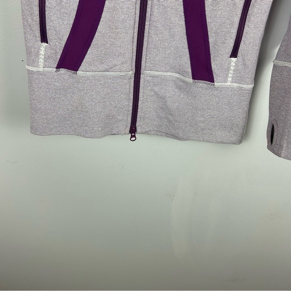 Lululemon Athletica Dewberry Microstripe in Stride Full Zip Jacket Size 4 - Picture 6 of 11